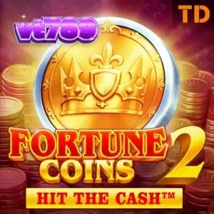 Tampilan grid 3x3 pada slot Fortune Coins 2 dengan simbol koin emas